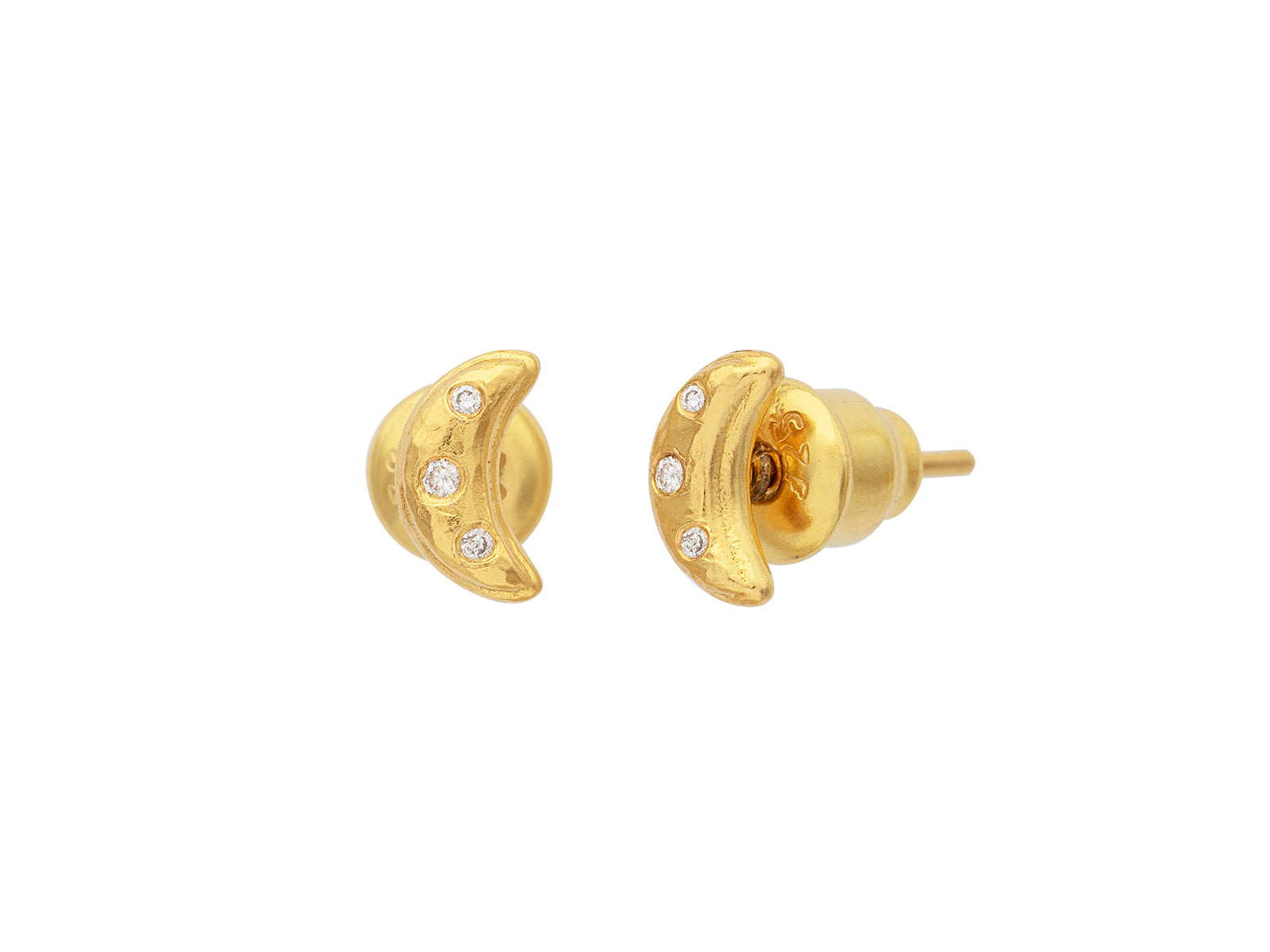 22k Plain Gold Earring JGS-2208-06733 – Jewelegance
